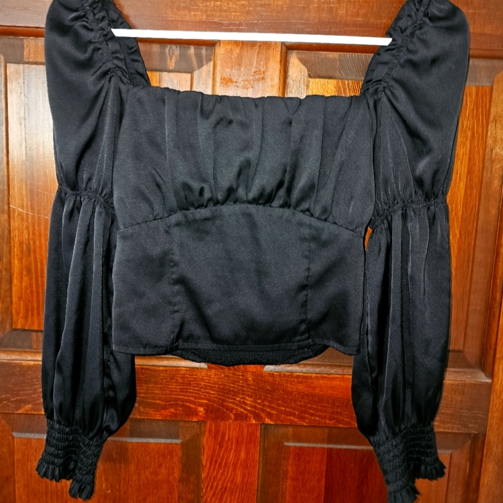 Sleek silk blouse